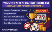 2025’in en yeni casino oyunları, freespin ve jackpot temalı dijital illüstrasyon