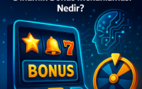 2025’te dinamik bonus mekanizmasını gösteren yeni nesil slot oyunları görseli. AI destekli ödül sistemi ve RTP optimizasyonu temalı.